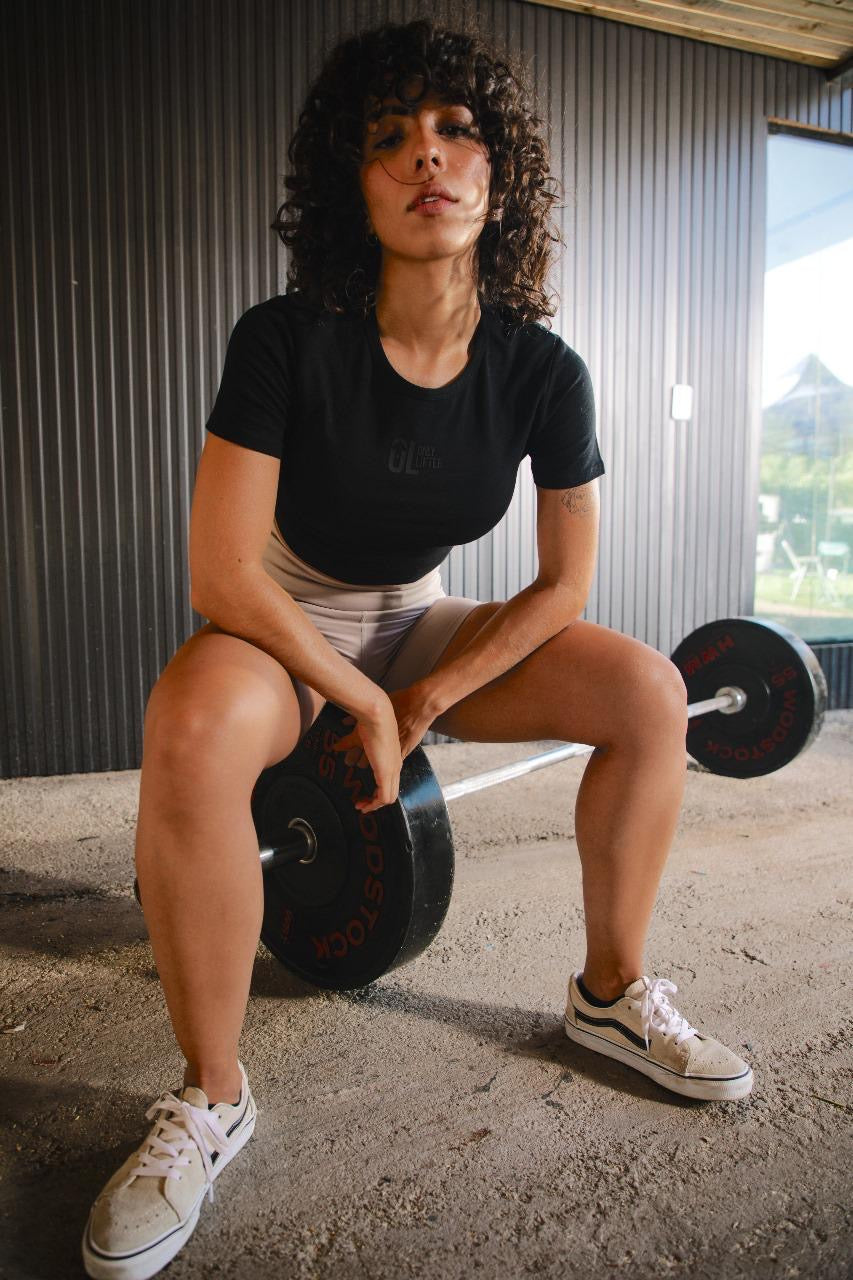 Polera Crop Basic Black – OnlyLifter